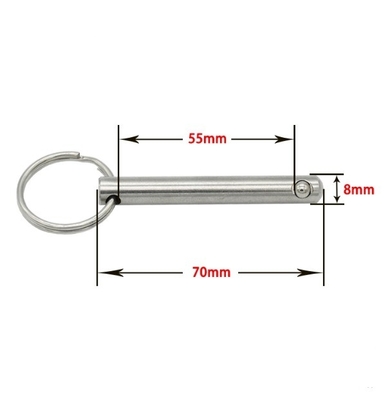 Spedizione aerea Strong Hold in acciaio inossidabile pin cilindrico detentore con anello di posizionamento pin di blocco a sfera di divisione di rilascio rapido