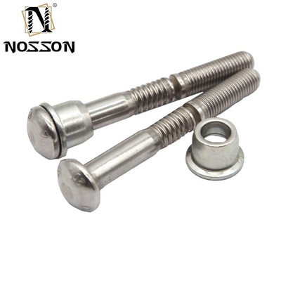 Anello in acciaio inossidabile ad alta precisione bullone e colletto anello-rivetti a scanalatura finitura brillante per i progetti dell'industria edile