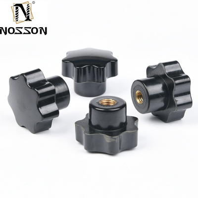M4 M16 Bakelite di plastica 5 stelle manicotti di maniglia con gomma in finitura zincata per applicazioni chimiche nell'industria generale