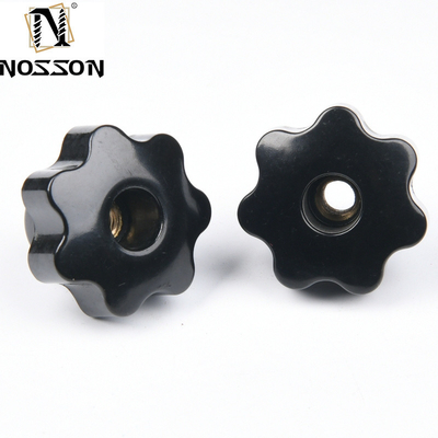 M4 M16 Bakelite di plastica 5 stelle manicotti di maniglia con gomma in finitura zincata per applicazioni chimiche nell'industria generale