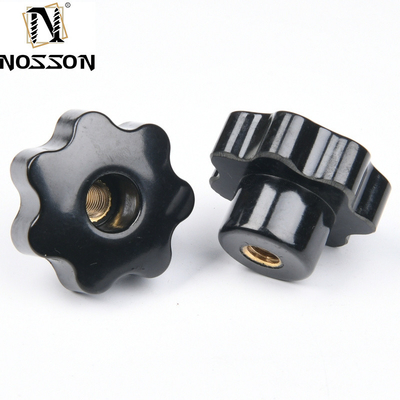 M4 M16 Bakelite di plastica 5 stelle manicotti di maniglia con gomma in finitura zincata per applicazioni chimiche nell'industria generale