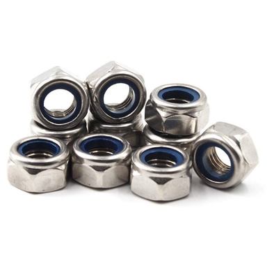304 acciaio inossidabile Metrica Noce di blocco esessuale M5 inserto in nylon per DIN Standard e Imperial Inch Measurement System