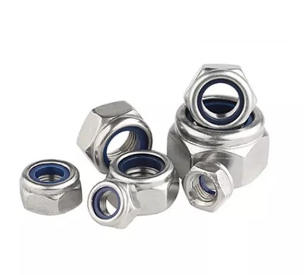 304 acciaio inossidabile Metrica Noce di blocco esessuale M5 inserto in nylon per DIN Standard e Imperial Inch Measurement System