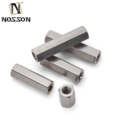 Acciaio inossidabile per miniere 201/304/316 M4 M5 M6 M16 Noccioline di accoppiamento a filo esagonale DIN6334 3/8&quot;-16 x 1-1/8