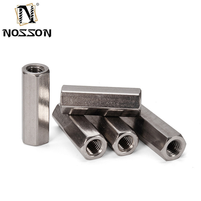 Acciaio inossidabile per miniere 201/304/316 M4 M5 M6 M16 Noccioline di accoppiamento a filo esagonale DIN6334 3/8&quot;-16 x 1-1/8