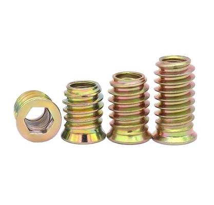 Sistema metrico di misurazione colore zinco rivestito M6 M8 M10 Arredamento Legno Noce di inserimento per l'industria del legno generale