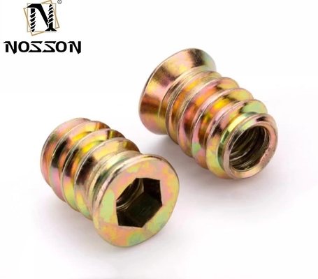 Sistema metrico di misurazione colore zinco rivestito M6 M8 M10 Arredamento Legno Noce di inserimento per l'industria del legno generale