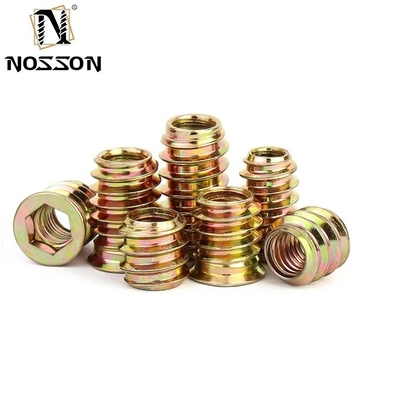 Sistema metrico di misurazione colore zinco rivestito M6 M8 M10 Arredamento Legno Noce di inserimento per l'industria del legno generale