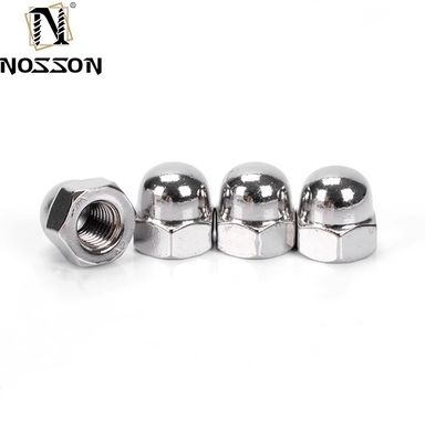 Sistema di misurazione metrico in acciaio inossidabile al carbonio galvanizzato con cappello a cupola esessuale con dadi M6 M8 M12 con finitura cromata