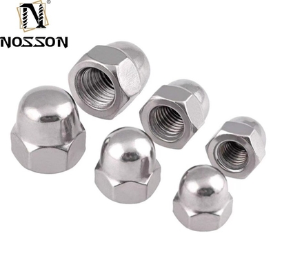 Sistema di misurazione metrica 304 316 Acciaio inossidabile Noce a cappello esagonale M3 m4 m5 m8 DIN1587 Noce di ghiandaia a cupola esagonale per miniere durevoli