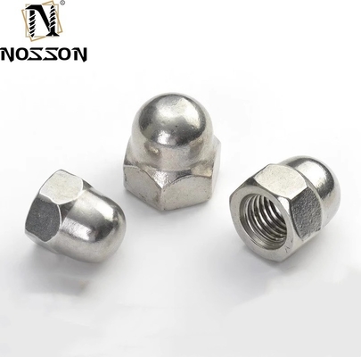Trattamento dell'acqua DIN Standard Yellow Coating Brass Finish Zinc Flake Coated Hex Cap Nut Acorn Nut con Hexagon Dome Cap