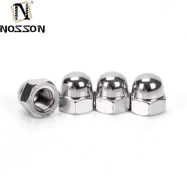 Trattamento dell'acqua DIN Standard Yellow Coating Brass Finish Zinc Flake Coated Hex Cap Nut Acorn Nut con Hexagon Dome Cap