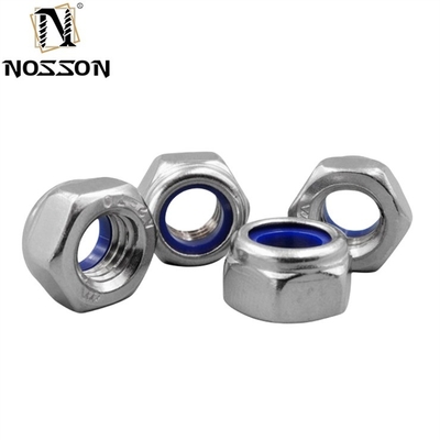 GB Standard in acciaio inossidabile SS201/304/316 Insert di nylon esagonale auto bloccante Noce DIN982 Finitura semplice per attrezzature minerarie