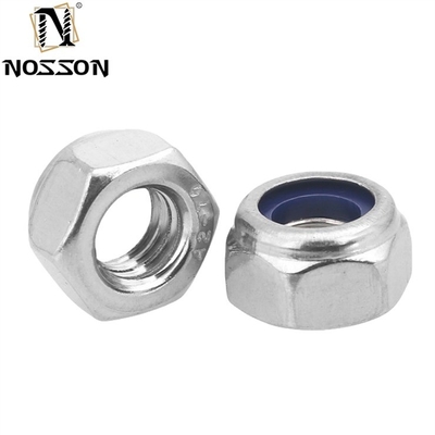 GB Standard in acciaio inossidabile SS201/304/316 Insert di nylon esagonale auto bloccante Noce DIN982 Finitura semplice per attrezzature minerarie