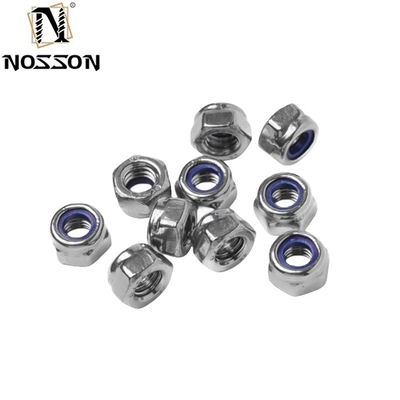 GB Standard in acciaio inossidabile SS201/304/316 Insert di nylon esagonale auto bloccante Noce DIN982 Finitura semplice per attrezzature minerarie
