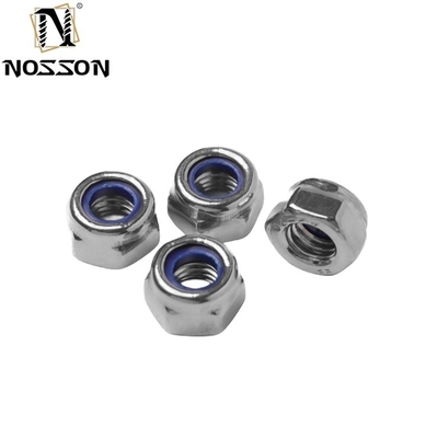 GB Standard in acciaio inossidabile SS201/304/316 Insert di nylon esagonale auto bloccante Noce DIN982 Finitura semplice per attrezzature minerarie