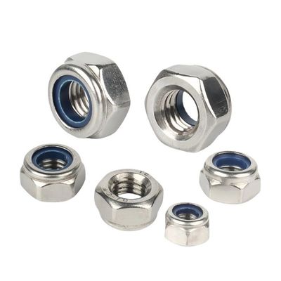 UNC Hex Nylon Insert Lock Nuts ASME B18.16.6 Standard DIN per la produzione e la produzione dell'industria automobilistica a prezzi accessibili