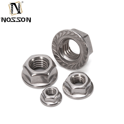 ANSI/ASME Standard in acciaio inossidabile Noce di flange esagonale M4 M5 M6 M8 M10 M10 filo DIN6923 per varie industrie