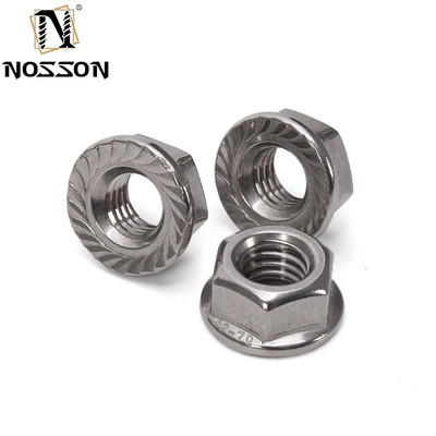 ANSI/ASME Standard in acciaio inossidabile Noce di flange esagonale M4 M5 M6 M8 M10 M10 filo DIN6923 per varie industrie