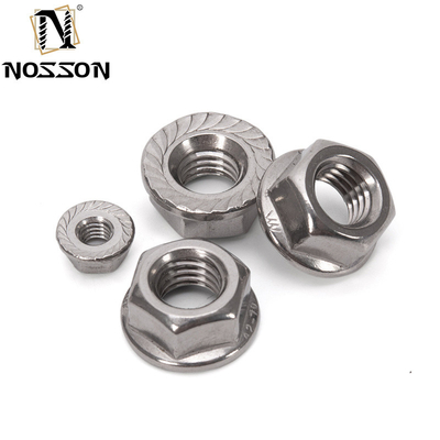 ANSI/ASME Standard in acciaio inossidabile Noce di flange esagonale M4 M5 M6 M8 M10 M10 filo DIN6923 per varie industrie