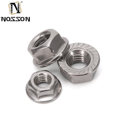 ANSI/ASME Standard in acciaio inossidabile Noce di flange esagonale M4 M5 M6 M8 M10 M10 filo DIN6923 per varie industrie