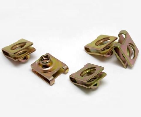 Articolo OEM Noce di precisione in acciaio inossidabile argenteo molla U-Nut Clip Noce con disegno spot e finitura rivestita di cadmio