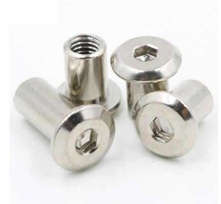 Misurazione imperiale in acciaio inossidabile per autoveicoli M6 Noce e vite con finitura cromata Progettato secondo lo standard JIS