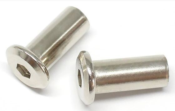 ANSI/ASME Standard M3 M4 M5 M6 M8 M10 M12 1/4 3/8 5/16 Acciaio al carbonio Flat Round Head Hex Nut for Furniture Barrel Nut