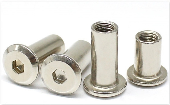 ANSI/ASME Standard M3 M4 M5 M6 M8 M10 M12 1/4 3/8 5/16 Acciaio al carbonio Flat Round Head Hex Nut for Furniture Barrel Nut