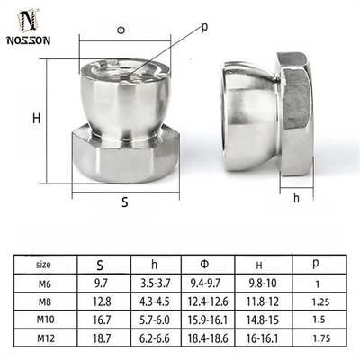 Nocciolo di separazione in acciaio metrico M8 M10 M12 per M3 M4 M5 M6 1/4 3/8 5/16 Performance resistente e duratura