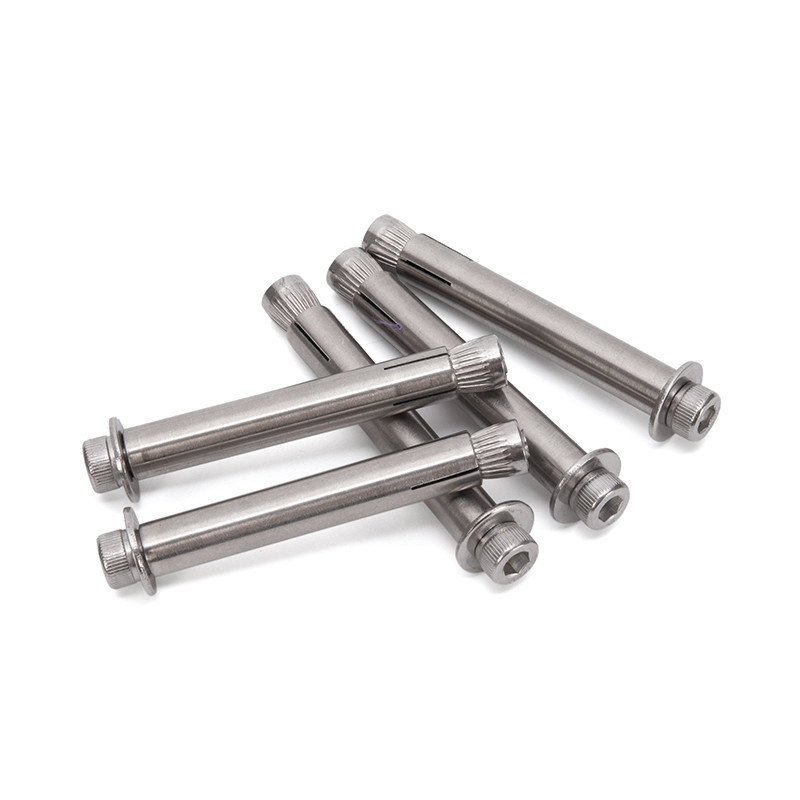 ISO M6 personalizzato Countersunk Head Hex Socket Expansion Bolt Flat Head Allen Burst Interno di cemento Anchor Bolts Finitura brillante