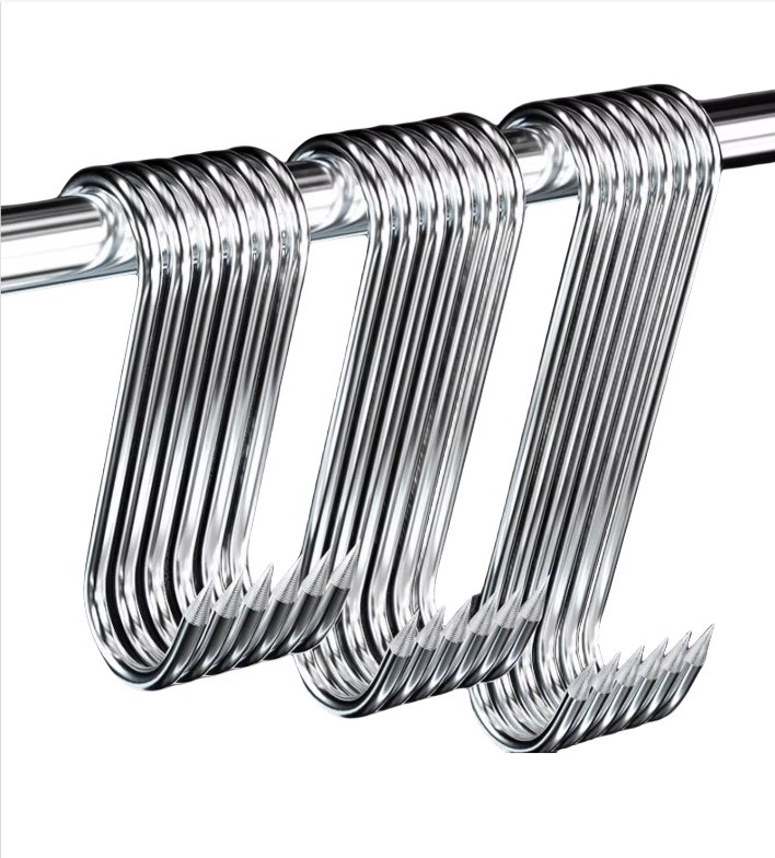 ANSI/ASME Standard Zinc-aluminio rivestito S Metal Hook for Kitchen Cabinet Display Metric Measurement System resistente alla ruggine