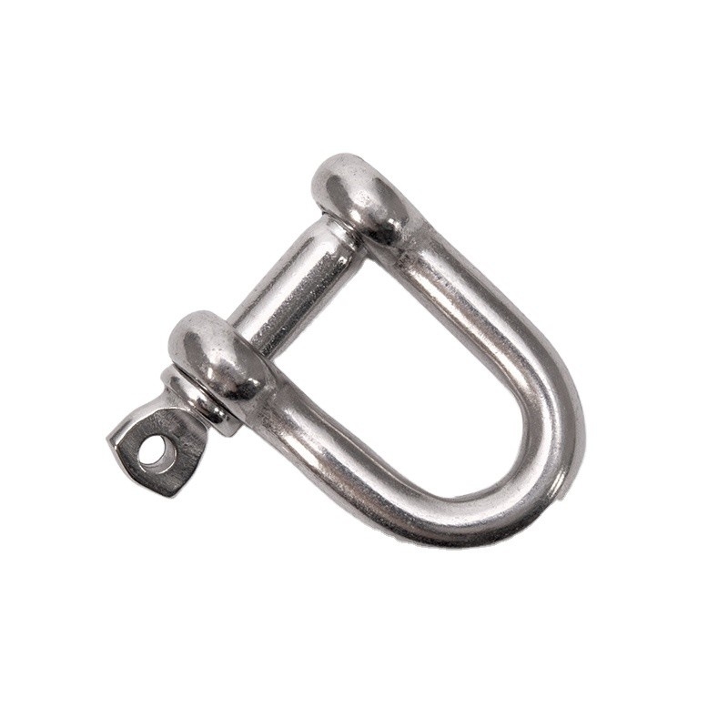 Sistema di misurazione metrico Acciaio inossidabile di sicurezza altamente lucidato per vite a catena di sicurezza pin DEE SHACKLES SS304 SS316 D Shackle