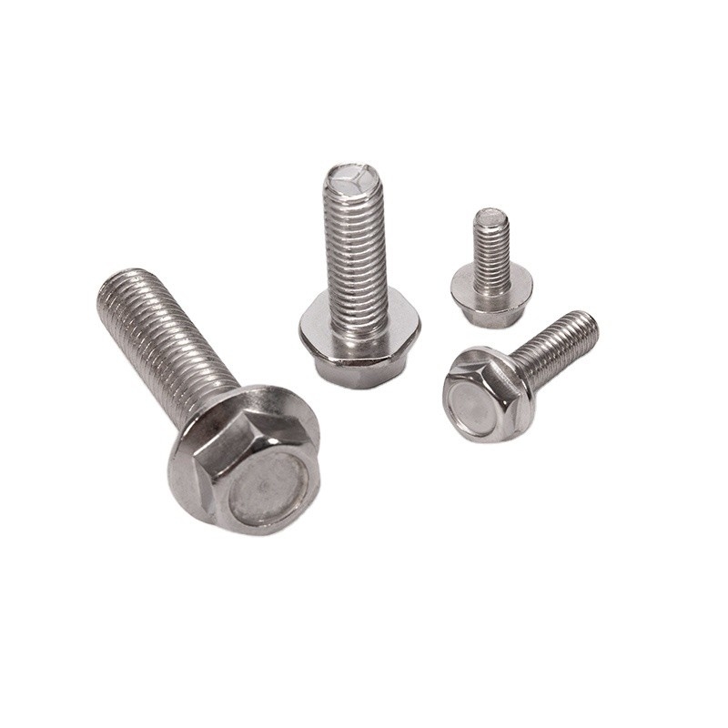 Bolti di carrello di grado Slice in acciaio inossidabile testa di flange esagonale completamente filettata per la fissazione e grado A2-70/A4-80/304/316