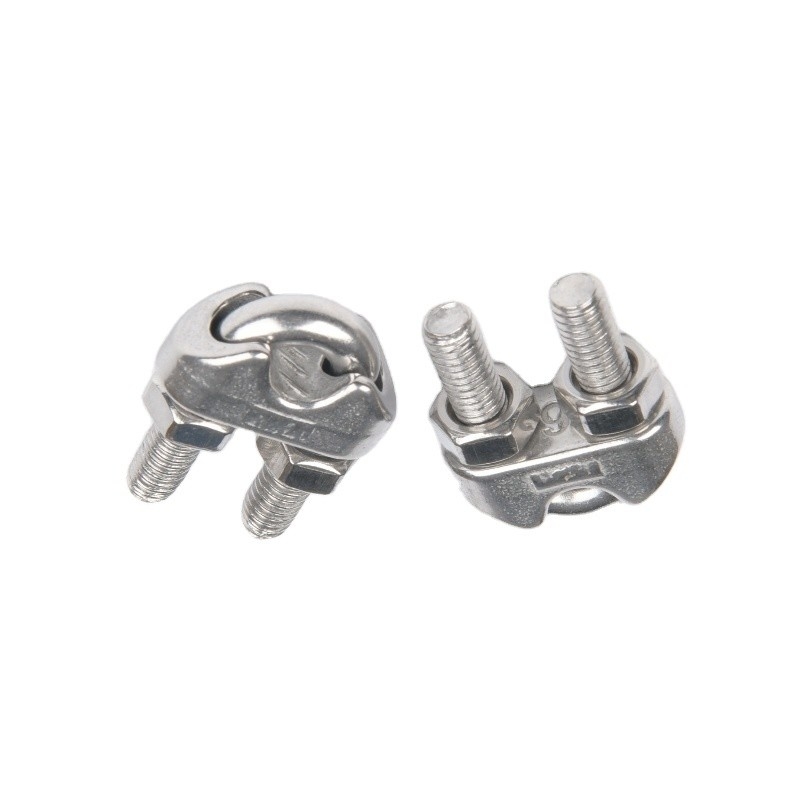 Supporto personalizzato OEM M6 Stainless Steel Wire Rope Cable Clip Clamp U Bolt Saddle Fastener per sistema di misurazione metrica