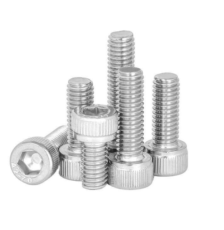 SS 304 Testa di pentola rivestita di zinco-alluminio Scaletta esessuale Allen vite M6 * 30MM per DlN912 Testa di cilindro Acciaio Testa rotonda inossidabile