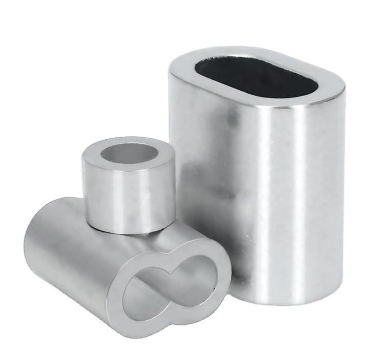 DIN Standard Metrica Accesori per corde di filo in acciaio inossidabile Ferrule a forma di orologio a sabbia a doppio foro per un'eccellente efficienza