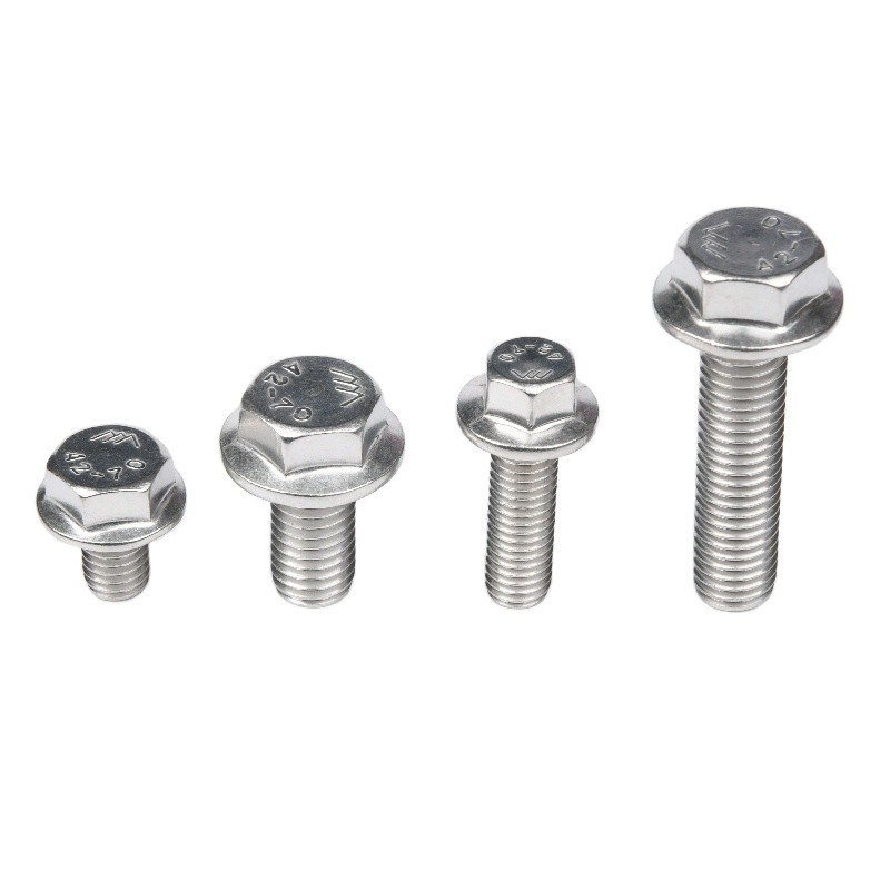 Sliver DIN Standard 304 in acciaio inossidabile Hex Hexagon Flange Cap Head Screw Bolt con serrated washer GB5787 in grande quantità
