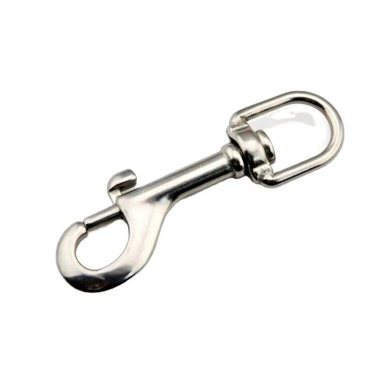 Trattamento elettrolitico Finitura in acciaio inossidabile 65mm-115mm doppia estremità bullone Snap Hook Carabiner per dog leash accessori da subacqueo