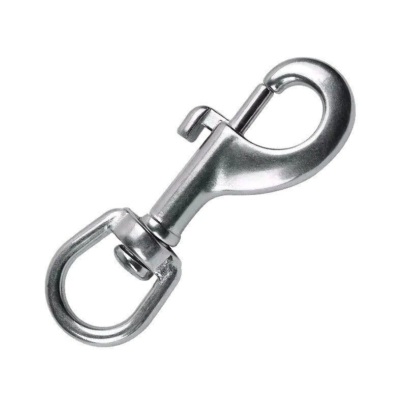 SS304 SS316 A2 A4 Anello ovale Dog Leash Rope Round Eye Swivel Snap Hook Industria pesante Accessori essenziali