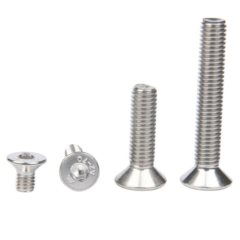 BS Standard 304 in acciaio inossidabile Phillips Flat Head Screw Countersunk Head Machine Screws Phillips Pointed Tail Self-Tapping Screws M2