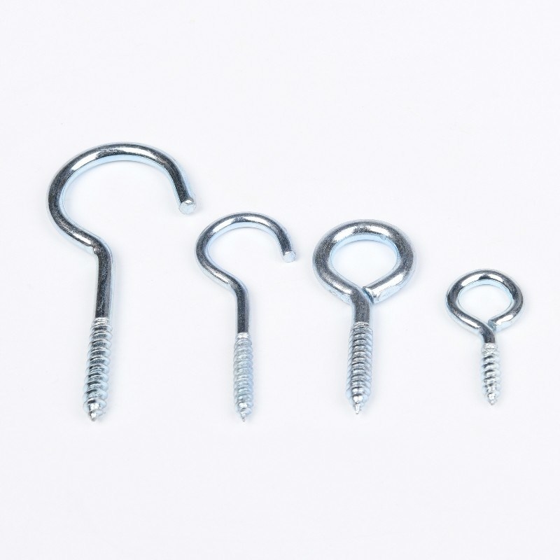 Bolt per occhio in acciaio inossidabile galvanizzato rivestito di zinco-alluminio auto-colpente appeso Open Eye Hook C-type Screw Bolt Hook Measurement System INCH GB