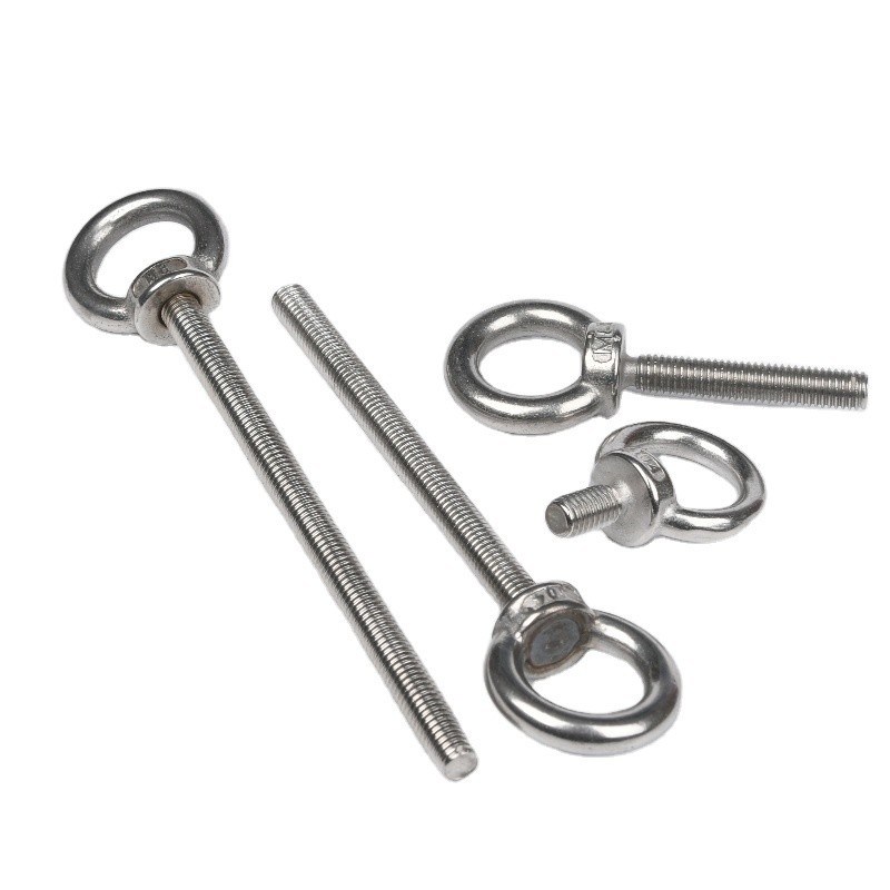 Acciaio inossidabile DIN580 M3 M4 M5 M8 M10 M12 C15 A2 Macchine metriche Anello girevole per sollevamento Cerniera con finitura cromata