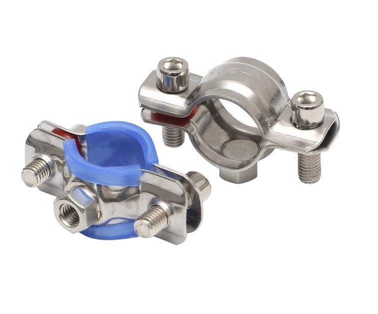 Supporto personalizzato ANSI/ASME Standard Heavy Duty EPDM Rubber Joint Steel Pipe Clamps per applicazioni sanitarie 16-300mm