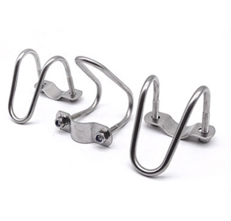 Acciaio inossidabile 304 316 Double U-Shaped Pipe Clamp per tubi JIS Standard Plain Finish