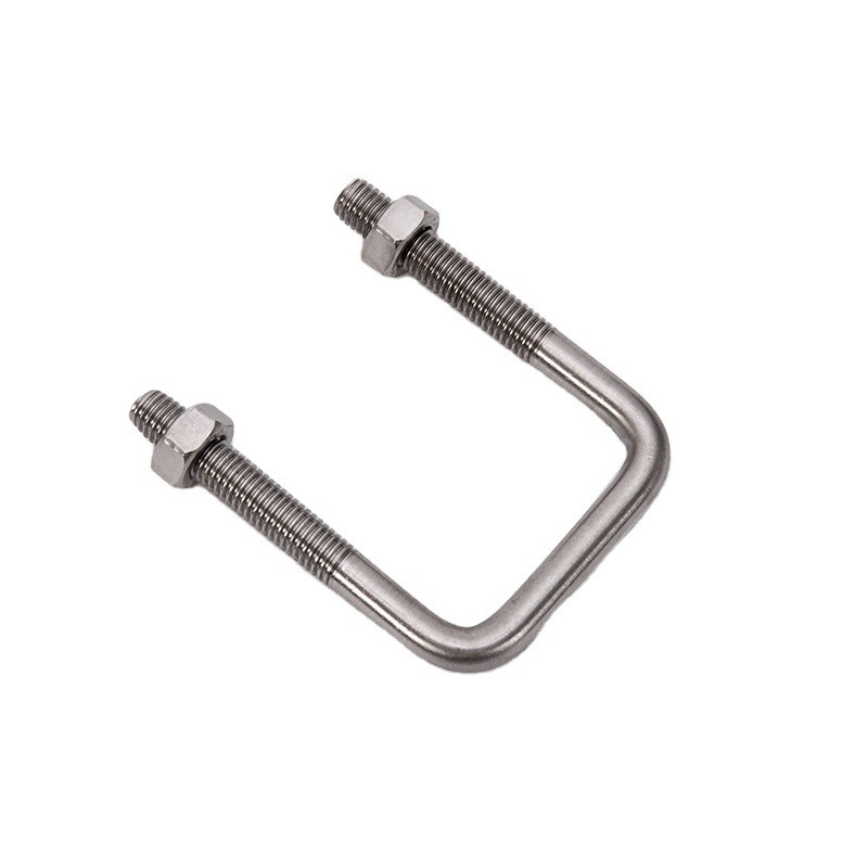 SS304 316 Pipe Clamp Square Bending Nut Washer for Truck Boat U Bolts M6 M8 M10 DIN3570 Tutte le dimensioni in acciaio inossidabile semplice Lunghezza 32 mm