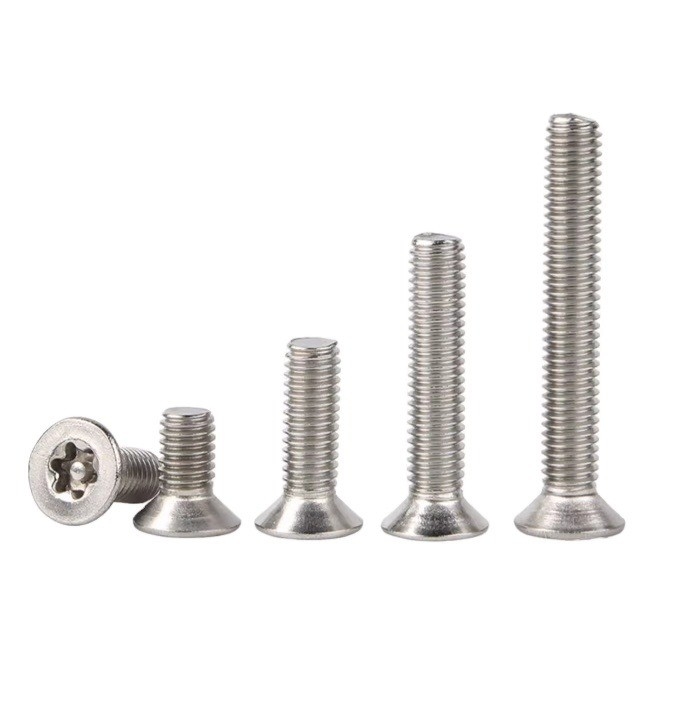 Vattone di sicurezza metrica in acciaio inossidabile Torx Pan Head con pin per M1.6-M20 nel sistema di misurazione platinato in argento standard JIS
