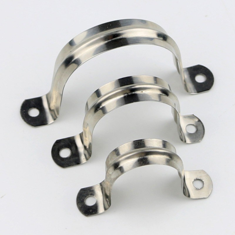 Acciaio inossidabile 16 mm Clampo per tubi di sella a due fori con superficie piana e assistenza ODM personalizzata