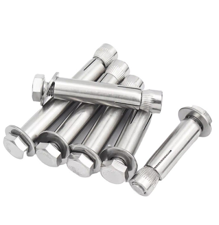 Campione di finitura marrone in acciaio inossidabile B8MSH B8M B8 B7 18-8 INOX 1/4 in Hex Head Sleeve Anchor per applicazioni pesanti