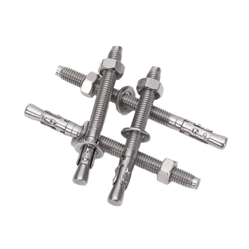 Ancoraggio di cuneo in acciaio d'argento resistente alla corrosione DIN Standard Ancoraggio di cuneo in acciaio d'argento M6 M8 M10 M12 M16